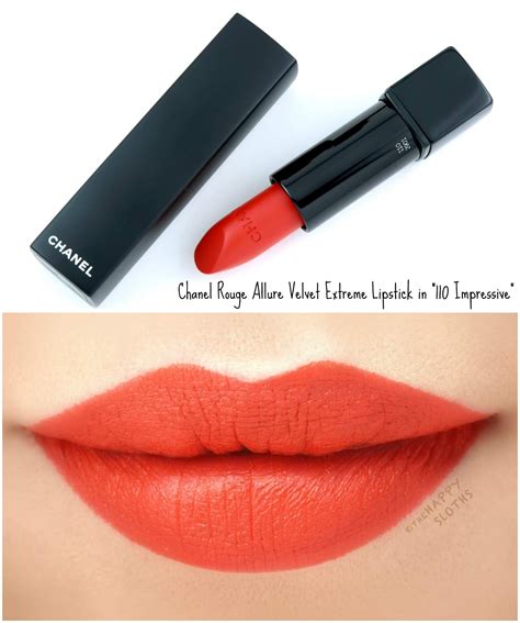 chanel lipstick 110 impressive|chanel extreme lipstick review.